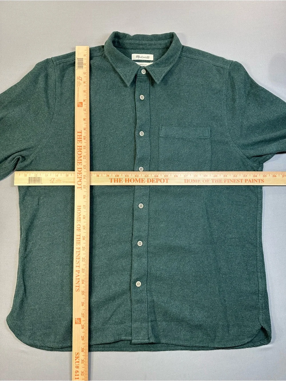 Madewell Sunday Flannel Perfect Shirt, Button Down, Cotton - Mens XL - Picture 13 of 15